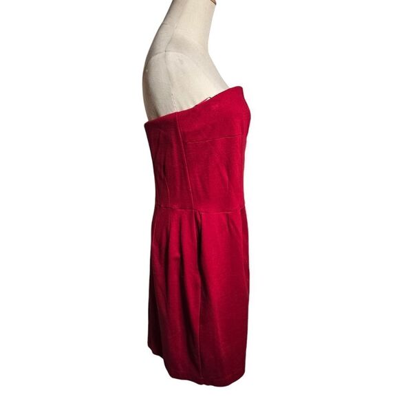 Express Y2K Holiday Party Red Strapless Dress - Picture 2 of 6